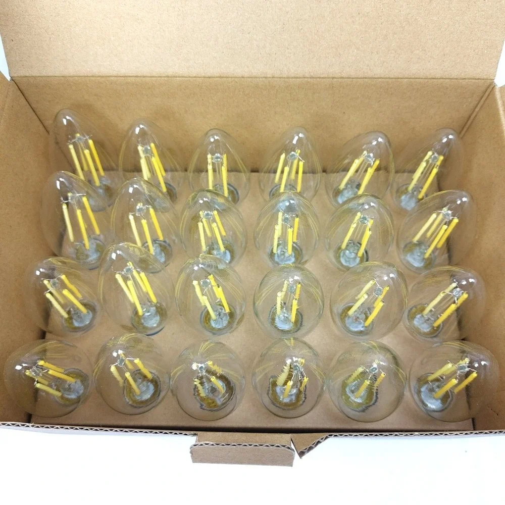 24 Pack GE‎ Daylight LED B11C Candelabra Base Bulbs 60W EQ Non Dim Tested New